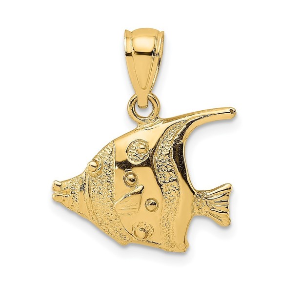 10k Polished Fish Charm,All Products : American Fashion Style Bags On Sale